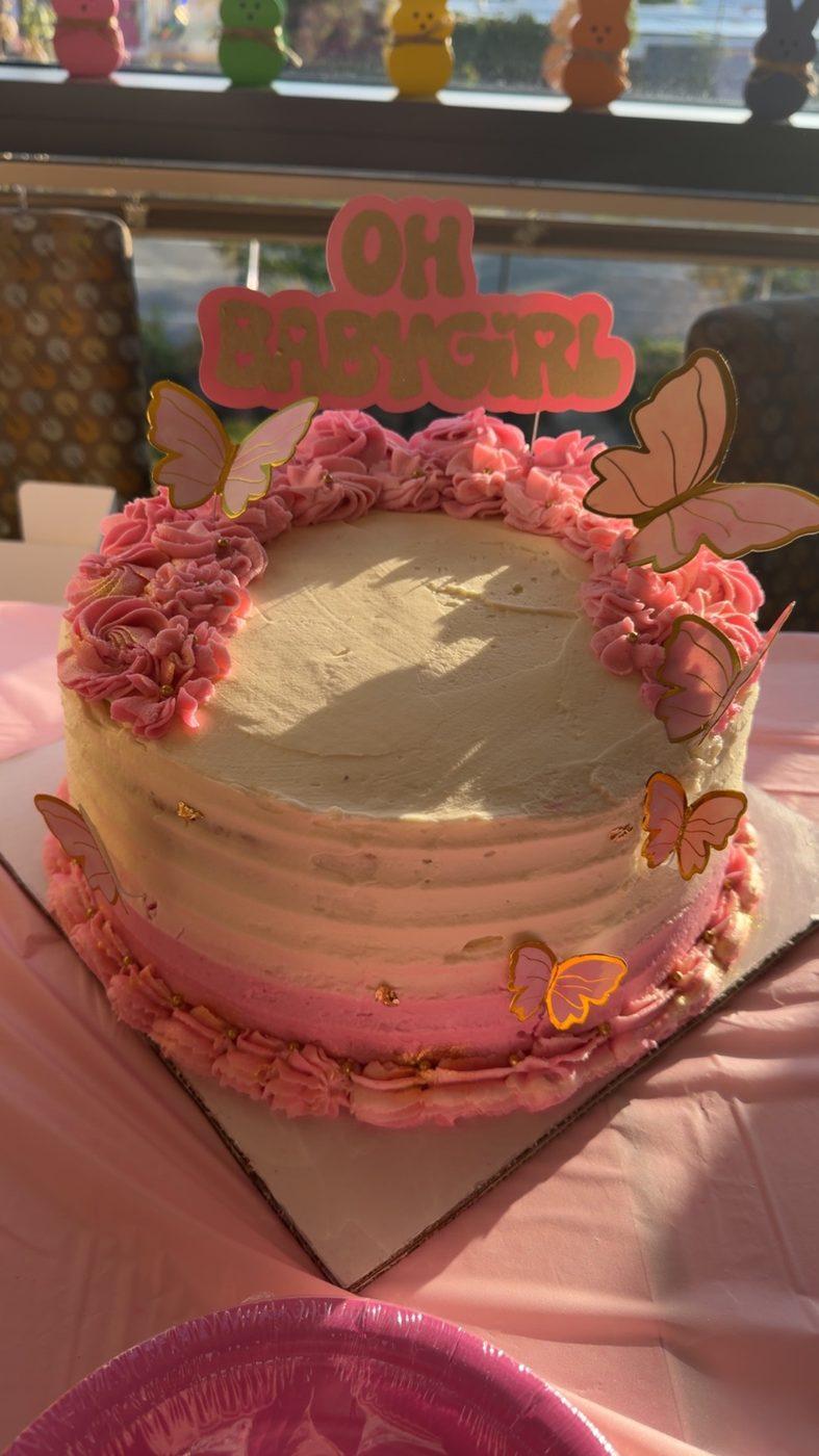 Butterfly Baby Shower Cake
